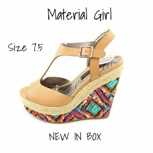 Material Girl Women's Wedge Sandals Size 7.5 M - New In Box by Madonna - Picture 6 of 7